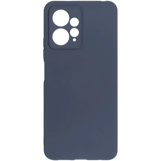 Накладка Silicone Case Logo для Redmi Note 12 4G, Тёмно-синяя